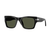 Persol Unisex Persol PO3384S 95/31 Gafas de sol Acetato Negro Verde Cuadrada Normal