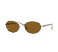 Persol Unisex PO1018S IDA 513/33 Gafas de sol Metal Gris Marrón Redonda Normal