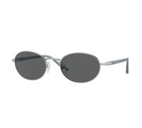Persol Unisex PO1018S IDA 518/B1 Gafas de sol Metal Plata Gris Redonda Normal