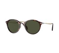 Persol Unisex PO3166S 24/31 Gafas de sol Acetato Tortuga Verde Pantos Normal
