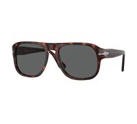 Persol Unisex PO3310S JEAN 24/B1 Gafas de sol Acetato Tortuga Negro Cuadrada Normal