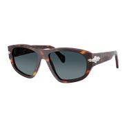 Persol Unisex Sunglass PO0050S - Color del Marco: Habana, Color de la Lente: Azul claro y azul oscuro degradado