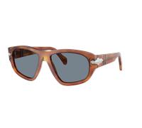 Persol Unisex Sunglass PO0050S - Color del Marco: Terra Di Siena, Color de la Lente: Azul Claro