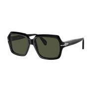 Persol Unisex Sunglass PO0581S - Color del Marco: Negro, Color de la Lente: Verde