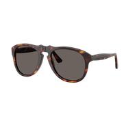 Persol Unisex Sunglass PO0649NE - Total Black Arrow - Color del Marco: Habana, Color de la Lente: Gris Oscuro