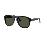 Persol Unisex Sunglass PO0649NE - Total Black Arrow - Color del Marco: Negro, Color de la Lente: Verde