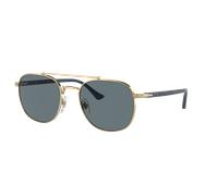 Persol Unisex Sunglass PO1006S - Color del Marco: Oro, Color de la Lente: Polarizadas azul oscuro