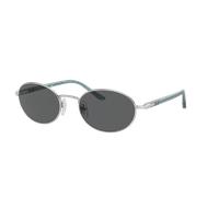 Persol Unisex Sunglass PO1018S Ida - Color del Marco: Plateado, Color de la Lente: Gris Oscuro