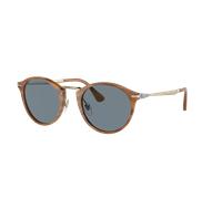 Persol Unisex Sunglass PO3166S - Calligrapher - Color del Marco: Marrón a Rayas, Color de la Lente: Azul Claro