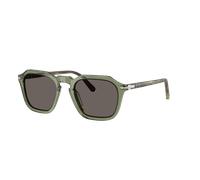 Persol Unisex Sunglass PO3292S - Color del Marco: Verde Transparente, Color de la Lente: Gris Oscuro
