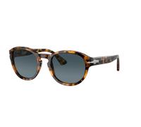 Persol Unisex Sunglass PO3304S - Color del Marco: Madreterra, Color de la Lente: Polarizado azul