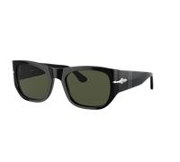 Persol Unisex Sunglass PO3308S - Color del Marco: Negro, Color de la Lente: Verde