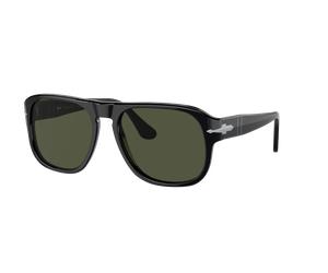 Persol Unisex Sunglass PO3310S - Jean - Color del Marco: Negro, Color de la Lente: Verde