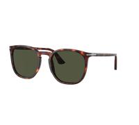 Persol Unisex Sunglass PO3316S - Color del Marco: Habana, Color de la Lente: Verde