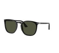 Persol Unisex Sunglass PO3316S - Color del Marco: Negro, Color de la Lente: Verde