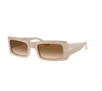 Persol Unisex Sunglass PO3332S Francis - Color del Marco: Beige sólido, Color de la Lente: Marrón Degradado Transparente