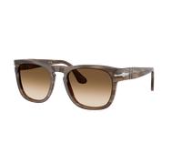 Persol Unisex Sunglass PO3333S - Elio - Color del Marco: Marrón a Rayas, Color de la Lente: Marrón Degradado