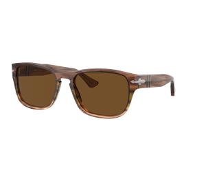 Persol Unisex Sunglass PO3341S - Color del Marco: Striped Brown Green, Color de la Lente: Polar Marrón