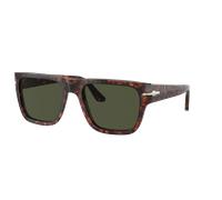 Persol Unisex Sunglass PO3348S - Color del Marco: Habana, Color de la Lente: Verde