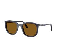 Persol Unisex Sunglass PO3355S - Color del Marco: Azul profundo lechoso, Color de la Lente: Marrón