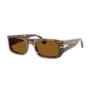 Persol Unisex Sunglass PO3362S - Color del Marco: Marrón/amarillo claro, Color de la Lente: Marrón