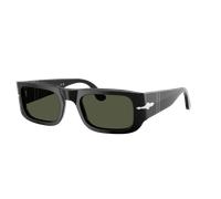 Persol Unisex Sunglass PO3362S - Color del Marco: Negro, Color de la Lente: Verde