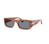 Persol Unisex Sunglass PO3362S - Color del Marco: Terra Di Siena, Color de la Lente: Azul