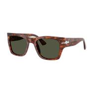 Persol Unisex Sunglass PO3384S - Color del Marco: Habana, Color de la Lente: Verde