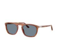 Persol Unisex Sunglass PO3391S - Gae - Color del Marco: Terra Di Siena, Color de la Lente: Azul Claro