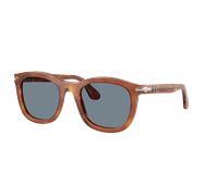 Persol Unisex Sunglass PO3395S - Color del Marco: Terra Di Siena, Color de la Lente: Azul Claro