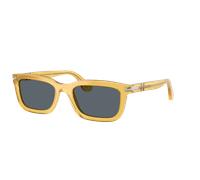 Persol Unisex Sunglass PO3396S - Color del Marco: Miel, Color de la Lente: Azul