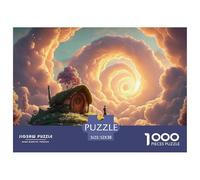 Person in Ancient Costume 1000 Piezas Cartón Rompecabezas Flowing Clouds Liberador De Estrés Juego Creativo Puzzle Juego De Desafío Difícil 52x38cm/1000pcs