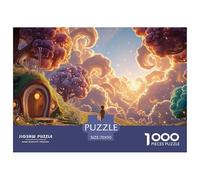 Person Walking on The Road 1000 Piece Corte Preciso Rompecabezas Sunset Cloudscape Divertido Jigsaw Educativo Amigos 70x50cm/1000pcs