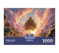 Person Walking on The Road 1000 Piezas Cartón Rompecabezas Fairy Tale Town Imposible, Difícil Juego Familiar Puzzle para Adultos Y Niños 70x50cm/1000pcs