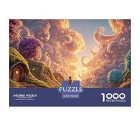 Person Walking on The Road 1000 Piezas Corte Preciso Rompecabezas Sunset Cloudscape Vibrante Jigsaw Regalo Niños 70x50cm/1000pcs