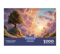 Person Walking on The Road 1000 Pzas Papel Premium Rompecabezas Sunset Cloudscape Desafiante Jigsaw Regalo Adultos 70x50cm/1000pcs