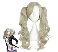 Persona 5 Anne Takamaki pelucas de lino rizadas largas con 2 pelucas de cosplay de pelo de fibra de alta temperatura peluca talla única Takamaki Ann