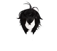 Persona 5 P5 Amamiya Ren Wigs Hero Kurusu Akira Wig Short Negro Negro Resistente al calor Sintético Peluca + Peluca Cap