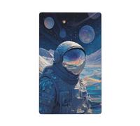 Persona en un traje espacial de pared en blanco de interruptor de luz decorativa 1 banda para cocina, baño, tamaño 11,4 x 7 cm