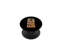 Persona Religiosa Cristiana Nunca es Suerte Siempre es Dios PopSockets PopGrip Adhesivo