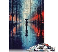 Persona Solitaria bajo la Lluvia - 520 Rompecabezas para Adultos - Juego Educativo - Rompecabezas para niños y niñas - 520 Piezas (52 x 38 cm)