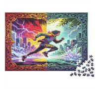 Personaje Corriendo Puzzle de 1000 Piezas Papel para Adultos Estilo Ciudad Fantástica Dividida Puzzle para Toda la Familia Relajante Decorativo Regalo 38x26cm/1000pcs