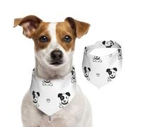Personaje de Dibujos Animados Jack Russell Terrier Animal,Pañuelos de algodón para Perros, Bufandas Ajustables para Mascotas,L
