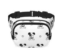 Personaje de Dibujos Animados Jack Russell Terrier Animal,Riñonera Cuadrada de Doble Capa, Bolso de Viaje, Bolso Informal para el Pecho.