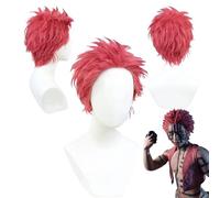 Personajes de anime Akaza interpreta pelucas - para niñas y niños halloween, cómics y congresos de anime, fiestas de rol de carnaval