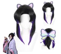 Personajes de anime Kochou Shinobu interpreta pelucas - para niñas y niños halloween, cómics y congresos de anime, fiestas de rol de carnaval