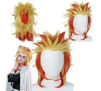 Personajes de anime Rengoku Kyoujurou interpreta pelucas - para niñas y niños halloween, cómics y congresos de anime, fiestas de rol de carnaval