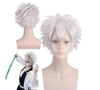 Personajes de anime Shinazugawa Sanemi interpreta pelucas - para niñas y niños halloween, cómics y congresos de anime, fiestas de rol de carnaval