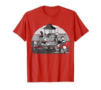 Personajes de Terror para niños - Halloween Divertido Camiseta, Hombre, Rojo, XL