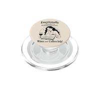 Personajes ficticios Lector Humor Café Vino Libro Amante PopSockets PopGrip para MagSafe